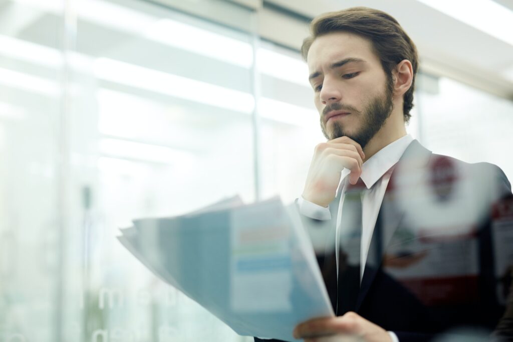 Pensive lawyer